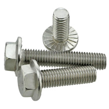 M10*1 A4-70 Stainless Steel Hex Flange Head Serrated Bolt DIN6921